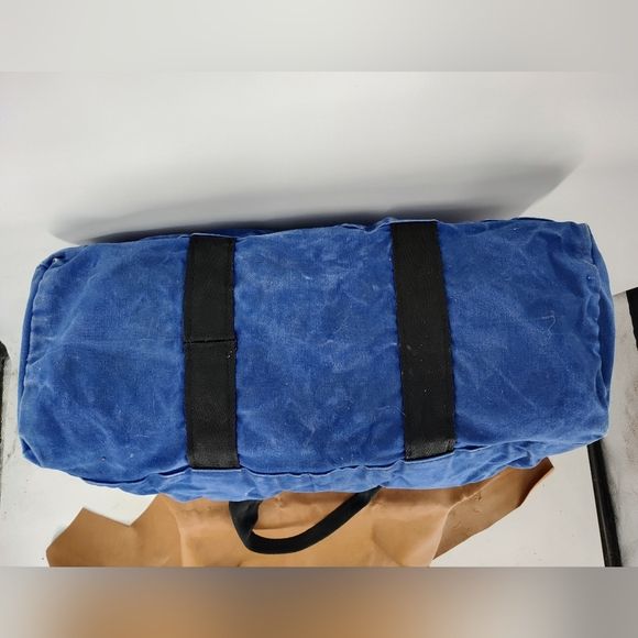 Zora of St Thomas Blue Canvas Large Duffle Bag - Picture 6 of 7